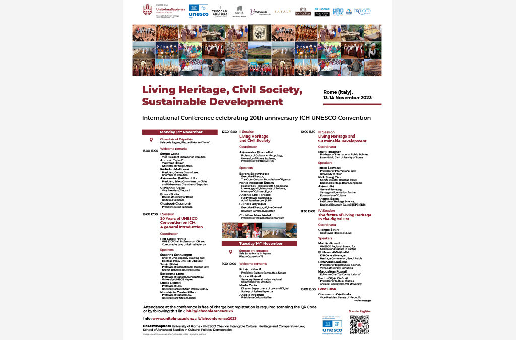 Living heritage, civil society, sustainable development